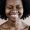 Beautiful naked black woman with afro hair